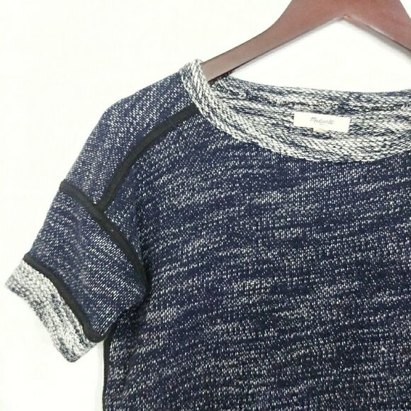MADEWELL Textured Sweater Dress Marled Blue XS Women's - Picture 3 of 5
